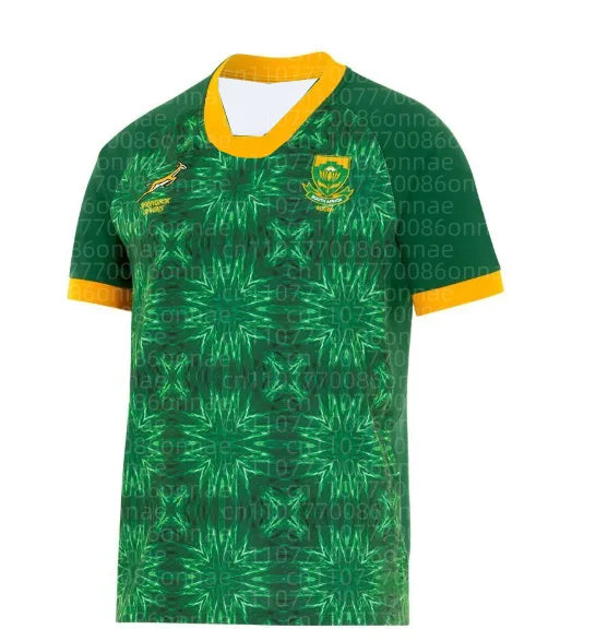 Fashion Breathable Quick-dry South Africa 2019 Men's Rugby Jersey T-shirt for Kids and Adults Summer Sports FamilyMatching