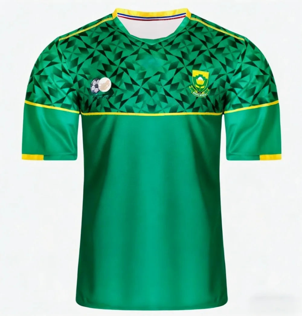 New South African National Football Jersey Adults and Children Breathable Fast Drying Lightweight Sports T-shirt Family Kids Tee