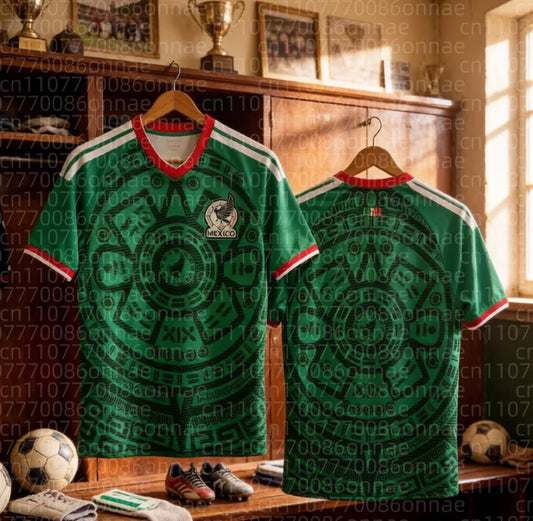 Mexican Football Training Shirt A Must-have for Fans 3D Printed Breathable Quick Drying Parent-child Training Suit  Breathable