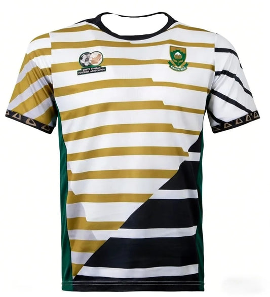 New South African National Football Jersey Adults and Children Breathable Fast Drying Lightweight Sports T-shirt Family Kids Tee