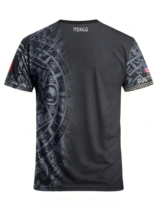 Mexico Style Soccer Jersey & Crew Neck Comfortable Sports Top Suitable for Soccer Match Training Casual and Holiday Wear