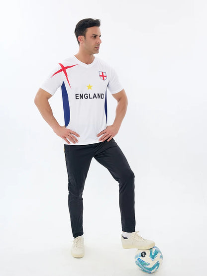Suruida 25 Euro England Soccer Shirt for Adults Breathable Quick Dry Football Shirt Sports Shirt for Men