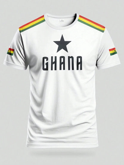 The New Ghana Men's Football Shirt Is A Comfortable Top Suitable for Football Matches Training Wear Beachwear Surf