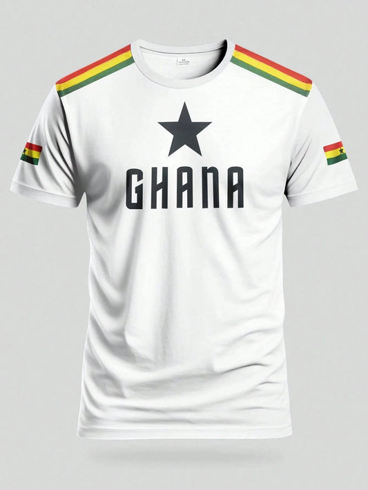 The New Ghana Men's Football Shirt Is A Comfortable Top Suitable for Football Matches Training Wear Beachwear Surf