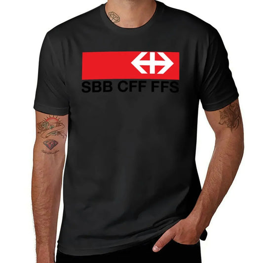 Swiss Federal Railways (SBB-CFF-FFS) Logo T-Shirt graphic t shirts plain blanks plain black t shirts men