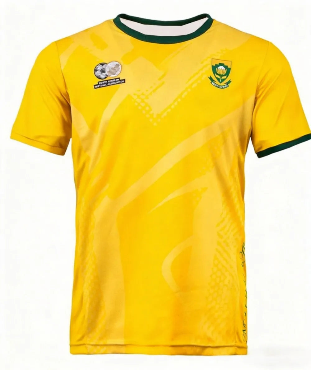 New South African National Football Jersey Adults and Children Breathable Fast Drying Lightweight Sports T-shirt Family Kids Tee